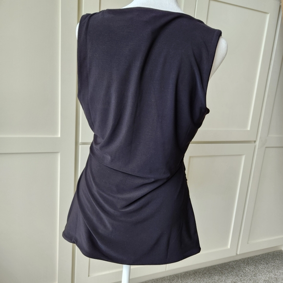 Reversible White House Black Market Shell Tank Sleeveless Shirt Black Medium - Picture 8 of 16